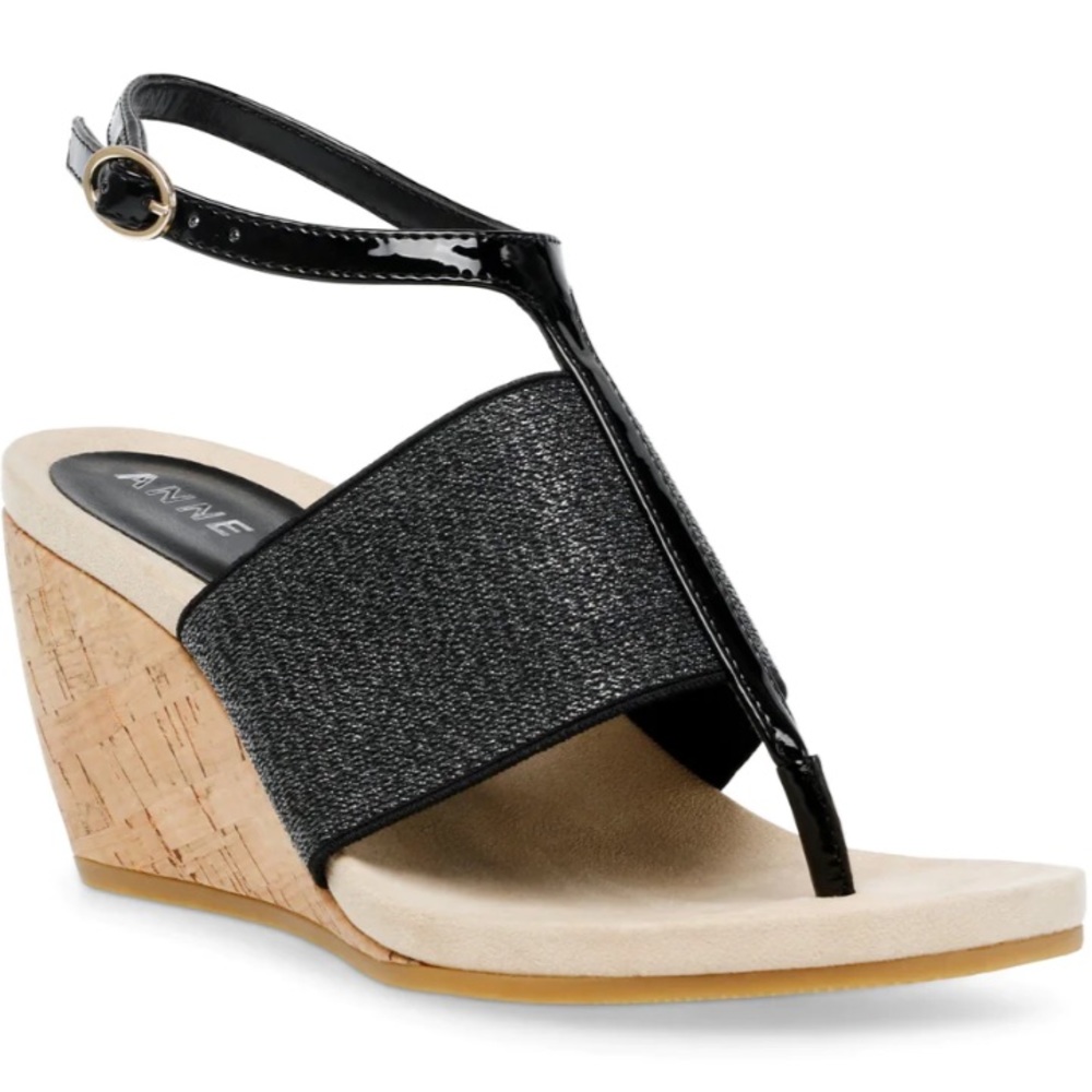 Anne Klein Ivana wedge sandal with cork bottom - Picture 1 of 16